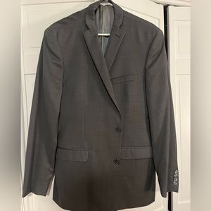 Mens Bar III Tailored Sport Coat Jacket in Dark Grey, Size 46R